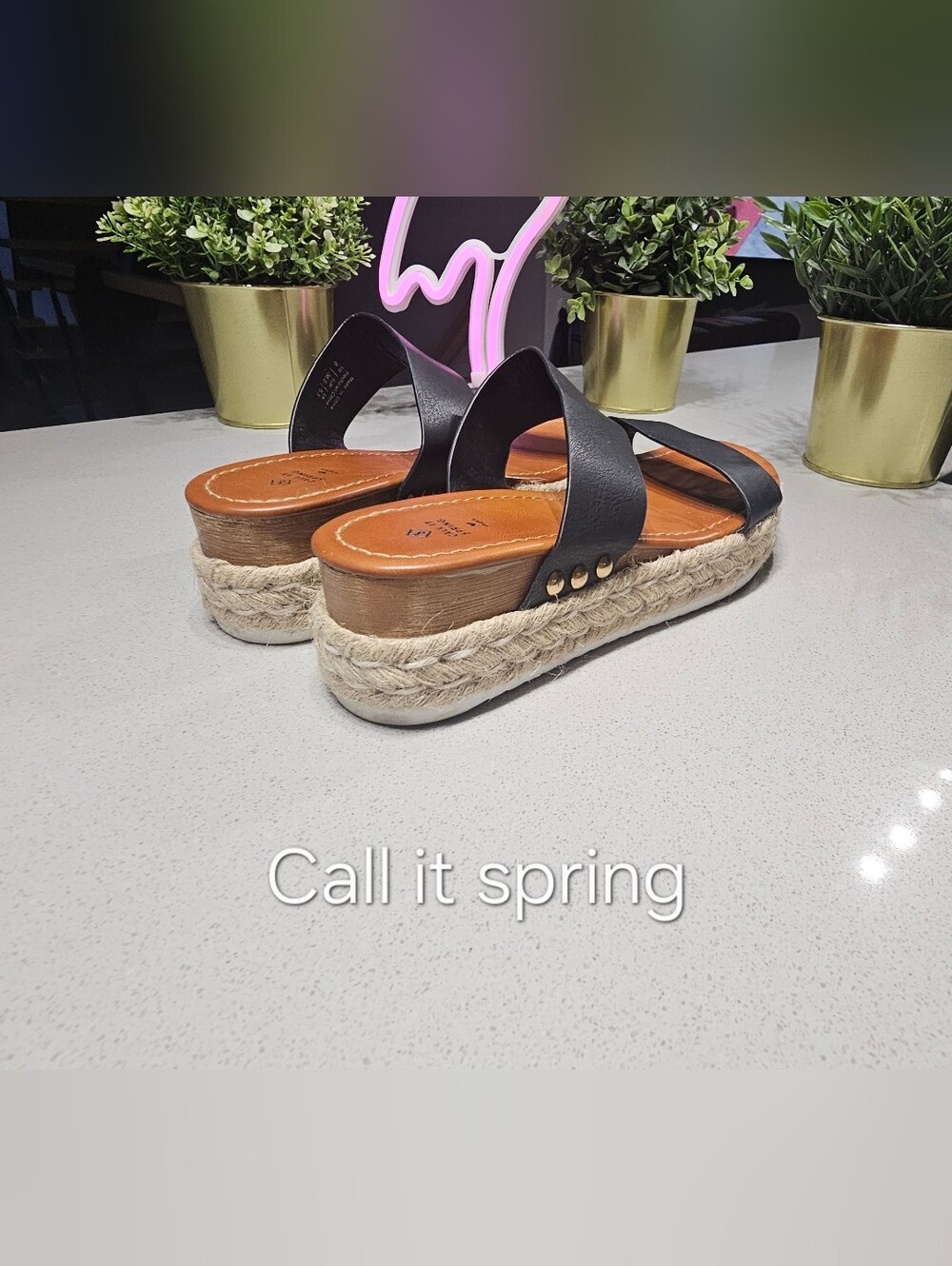 CALL IT SPRING Jolies Sandales Plateformes En Cuir Vegan